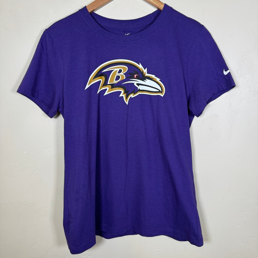 NWT Nike T-Shirt Women M Purple Baltimore Ravens NFL Team Apparel Standard Fit
